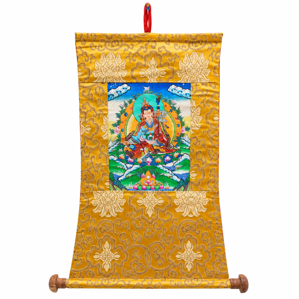 Guru Rinpoche - Thangka Painting, handpainted Tibetan Thangka painting