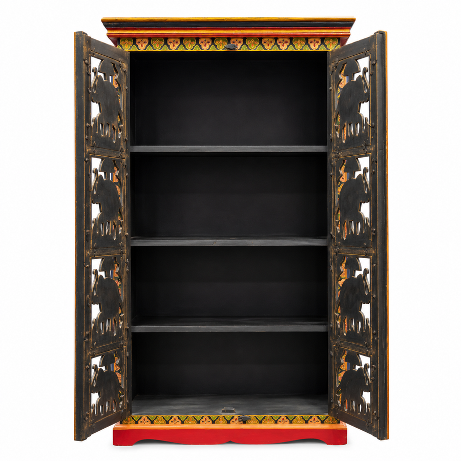 Hand-Painted Cabinet - Wooden Furniture - view 2, handmade wooden furniture from India
