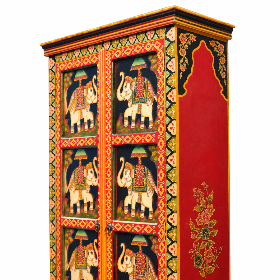 Hand-Painted Cabinet - Wooden Furniture - view 4, handmade wooden furniture from India