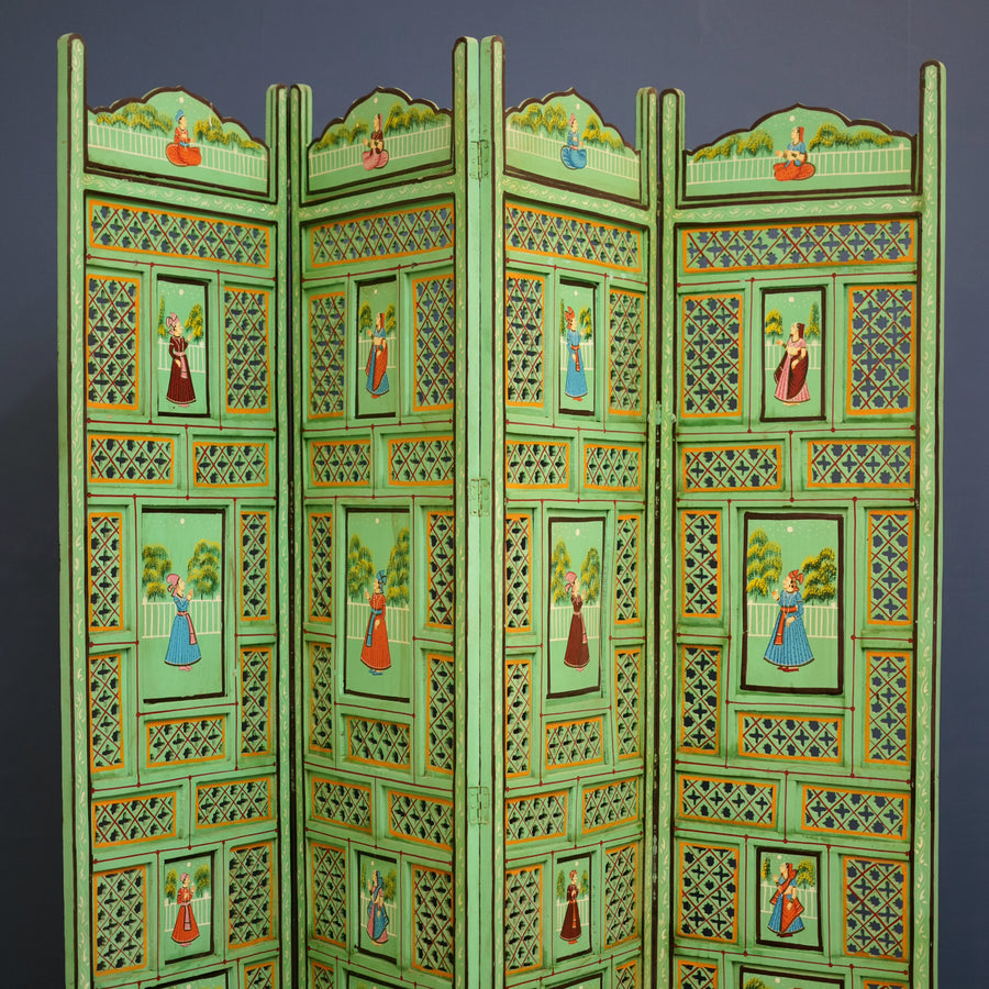 Hand Painted Partition - Wooden Décor - view 3, handmade wooden decor from India
