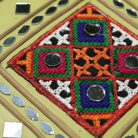 Circular Patchwork Lippan Mirror Wall Art