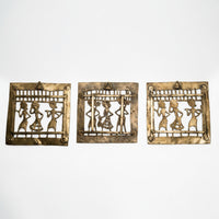 Tribal Jaali Set of 3 – Dhokra Metal Art