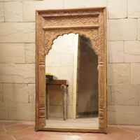 Jharokha Mirror - Wooden Wall Décor - view 2, handmade wooden decor from India