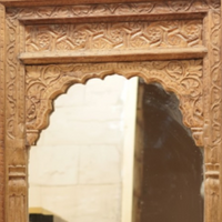 Jharokha Mirror - Wooden Wall Décor - view 3, handmade wooden decor from India