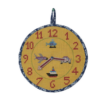 Jute Embroidered Handmade Wall Clock, handmade jute craft from India