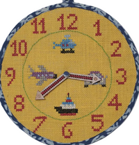 Jute Embroidered Handmade Wall Clock