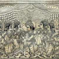 Krishna Raas Leela - Tholu Bommalata Leather Art - view 3, handmade Tholu Bommalata leather puppet art from India