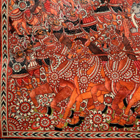 Kurukshetra Chariot Battle - Tholu Bommalata Leather Art - view 3, handmade Tholu Bommalata leather puppet art from India