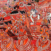 Kurukshetra Chariot Battle - Tholu Bommalata Leather Art - view 5, handmade Tholu Bommalata leather puppet art from India