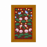 Lotus Bloom Harmony - Pichwai Painting, handmade pichwai painting from India