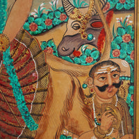 Mahishasuramardini - Mysore Painting - view 5, handmade Mysore painting from India
