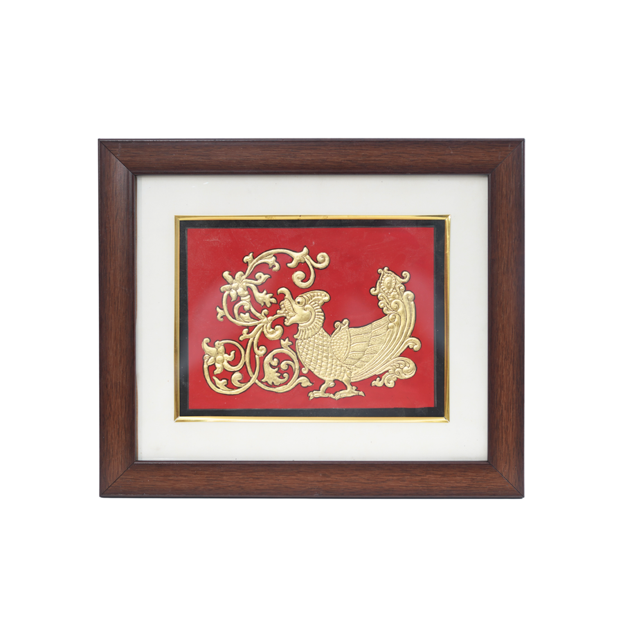 Majestic Annam Bird - Mysore Painting - view 2, handmade Mysore painting from India