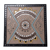Mandala Harmony - Lippan Mirror Wall Art, handmade Lippan mirror wall art from Kutch, India