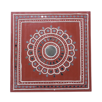 Mandala Reflections - Lippan Mirror Wall Art, handmade Lippan mirror wall art from Kutch, India