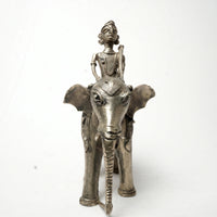 Man Sitting on an Elephant – Dhokra Metal Art