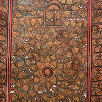 Matsya and Mayur - Kalighat Painting - view 3, handmade Kalighat folk painting from India