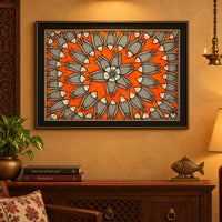Matsya Mandala - Madhubani Painting - view 2, handmade Madhubani painting from India