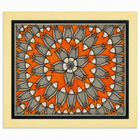 Matsya Mandala - Madhubani Painting - view 2, handmade Madhubani painting from India