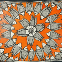 Matsya Mandala - Madhubani Painting - view 3, handmade Madhubani painting from India