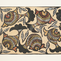 Matsya - Sohrai Painting - view 3, handmade Sohrai tribal painting from India