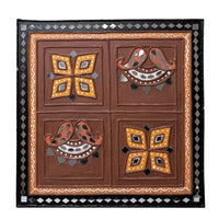 Mosaic Panel Lippan Mirror Wall Art, handmade Lippan mirror wall art from Kutch, India