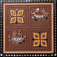 Mosaic Panel Lippan Mirror Wall Art - view 2, handmade Lippan mirror wall art from Kutch, India