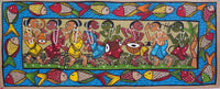 Naach Gaan - Kalighat Painting - view 2, handmade Kalighat folk painting from India