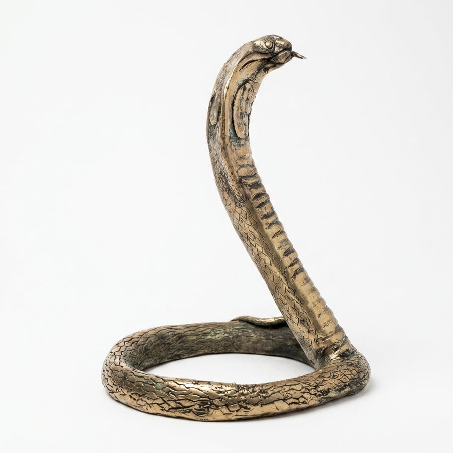 Sacred Serpent Guardian – Dhokra Metal Art