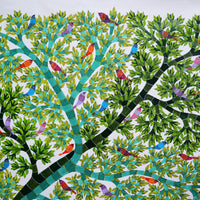 Nandi Beneath the Sacred Tree - Gond Painting - view 4, handmade Gond folk painting from India