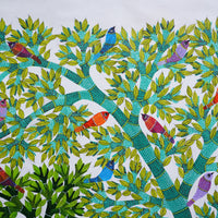 Nandi Beneath the Sacred Tree - Gond Painting - view 5, handmade Gond folk painting from India