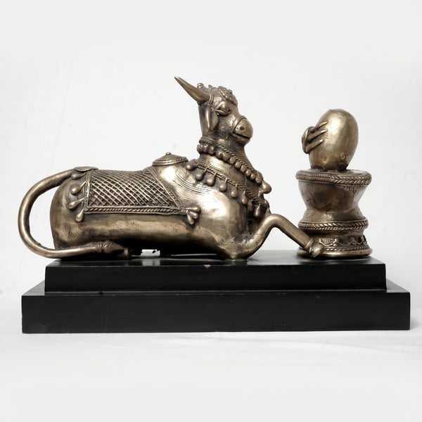 Nandi with Shiv Lingam – Dhokra Metal Art
