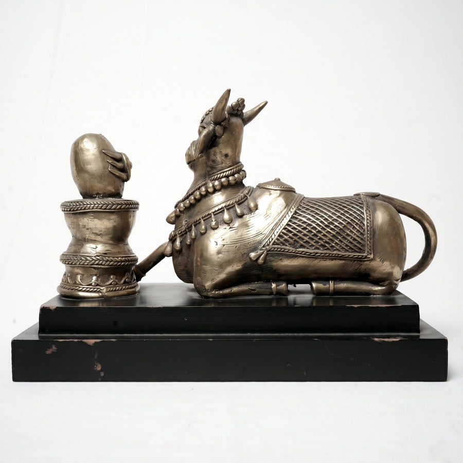 Nandi with Shiv Lingam – Dhokra Metal Art