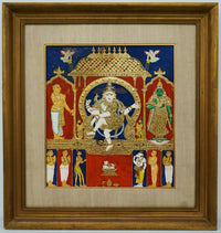 Nataraja - Tanjore Painting, handmade Tanjore painting from India
