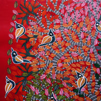 Nature's Grand Gathering - Gond Paper Painting - view 4, handmade Gond folk painting from India