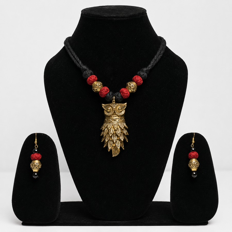 Handmade Owl Jewellery Set