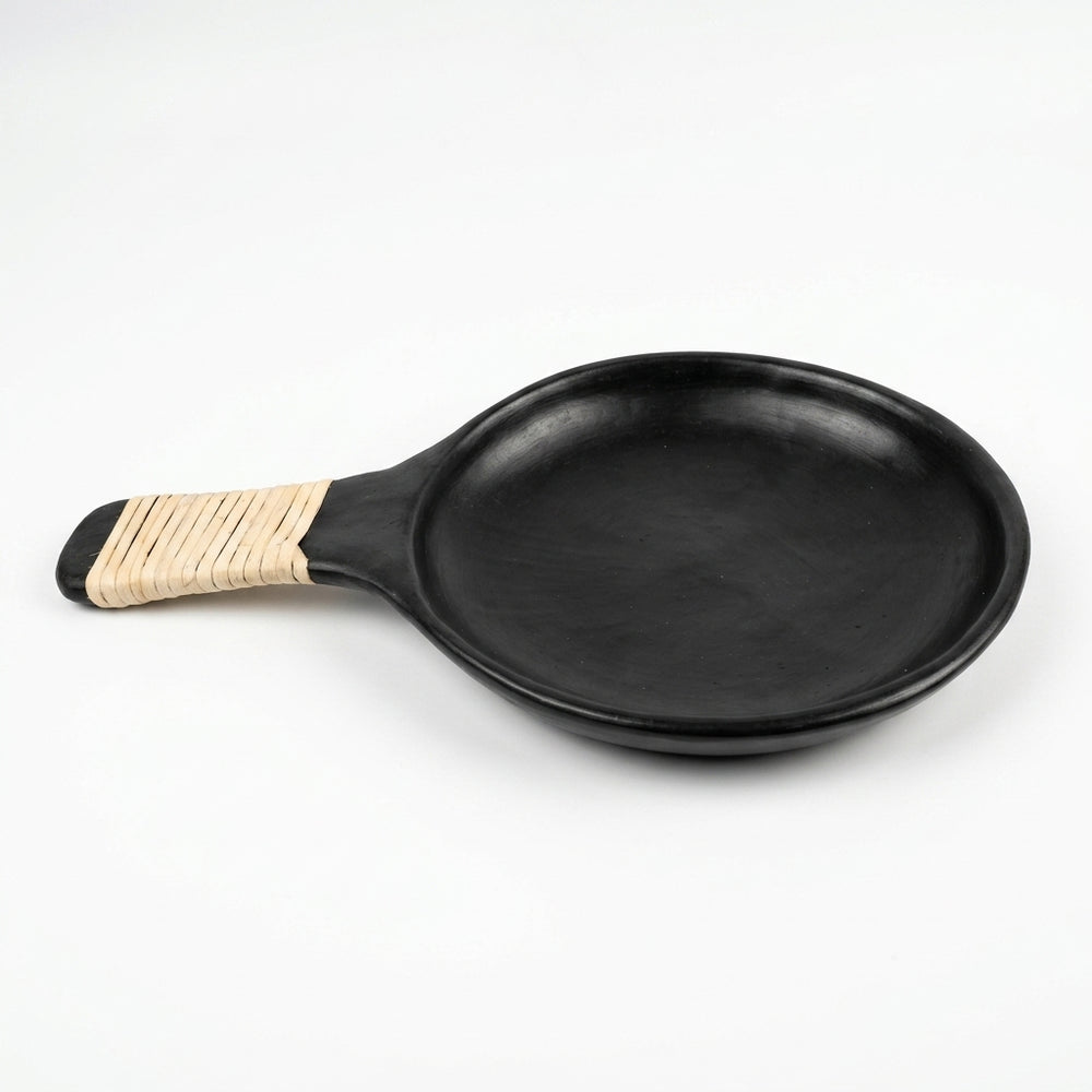 Longpi Black Clay Pan – Handmade Traditional Art