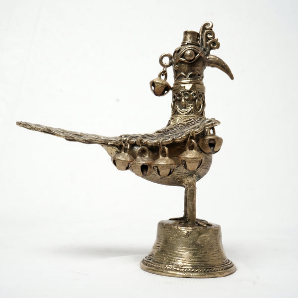 The Peacock with Bells (Tribal Grace) – Dhokra Metal Art