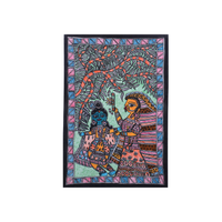 Prem Raag - Madhubani Painting - view 3, handmade Madhubani painting from India