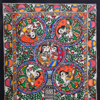Prem Vriksha - Madhubani Painting - view 4, handmade Madhubani painting from India
