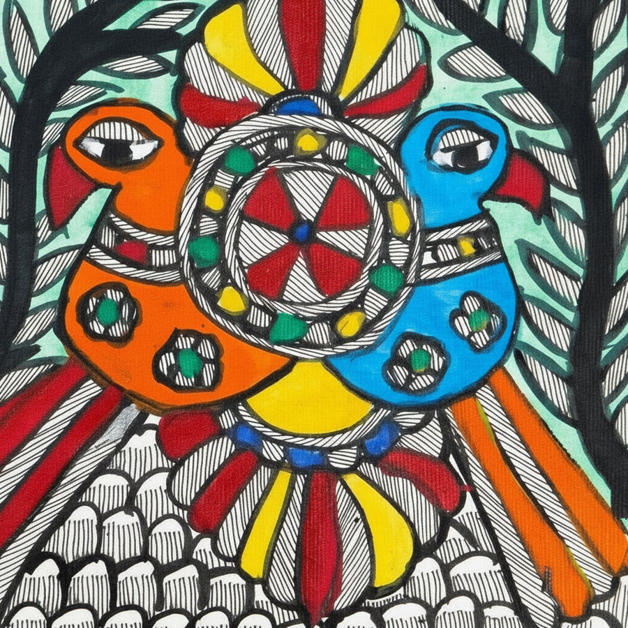 Rang Tota - Madhubani Painting - view 3, handmade Madhubani painting from India