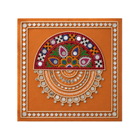 Reflections of Kutch - Lippan Mirror Wall Art, handmade Lippan mirror wall art from Kutch, India