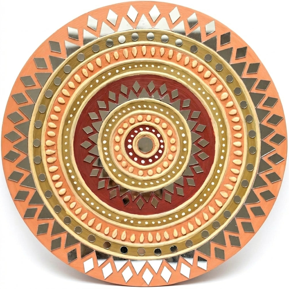 Traditional Mandala Lippan Mirror Wall Art