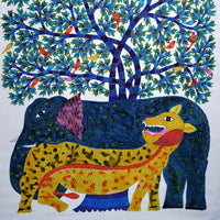 Roots of Harmony - Gond Painting - view 3, handmade Gond folk painting from India