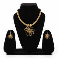 Royal Brass Gold Jewellery Set, handmade Indian tribal jewellery