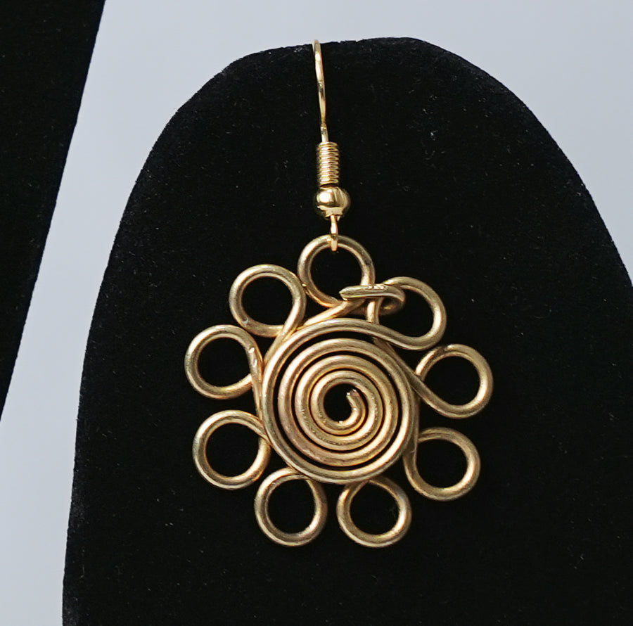 Royal Brass Gold Jewellery Set - view 4, handmade Indian tribal jewellery