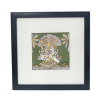 Royal Couple on Swing - Phad Painting, handmade Phad painting from India