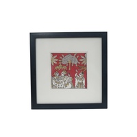 Royal Dance Under the Tree - Phad Painting, handmade Phad painting from India