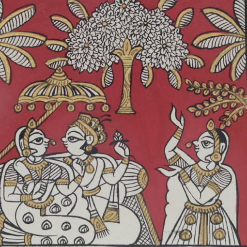 Royal Dance Under the Tree - Phad Painting - view 2, handmade Phad painting from India