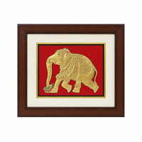Royal Golden Elephant - Mysore Painting - view 2, handmade Mysore painting from India