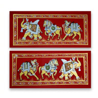 Royal Grandeur - Rajasthani Miniature Painting - view 2, handmade Rajasthani miniature painting from India